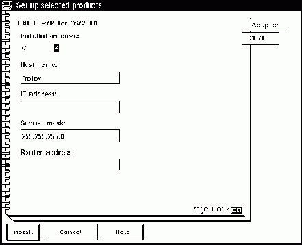 ��������� IBM OS/2 Warp Connect ��� ������ � Internet