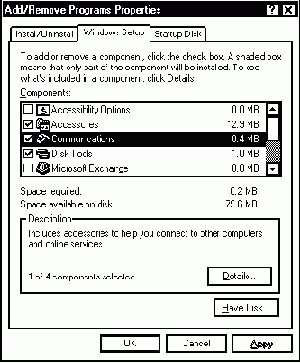 ��������� ������� Dial-Up Server