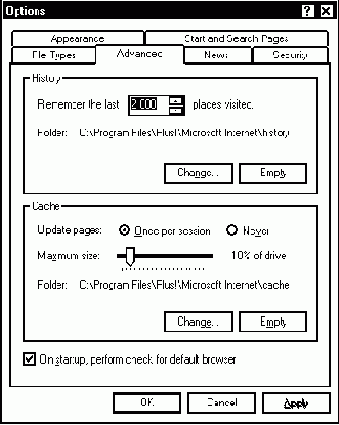 ��������� ���������� ���������� Microsoft Internet Explorer