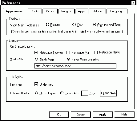��������� ���������� ���������� Netscape Navigator Gold