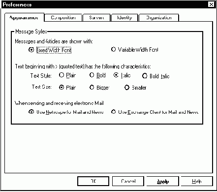 ��������� ���������� ���������� Netscape Navigator Gold