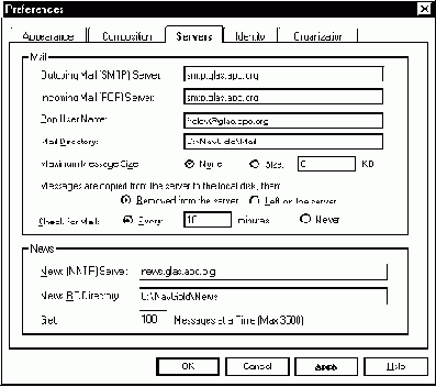 ��������� ���������� ���������� Netscape Navigator Gold