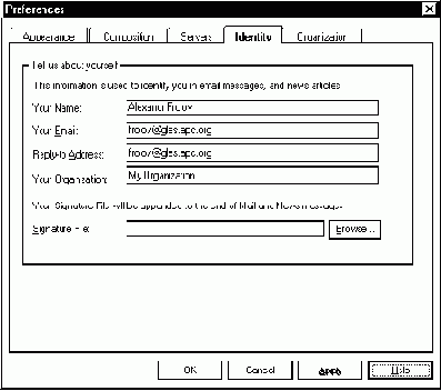 ��������� ���������� ���������� Netscape Navigator Gold