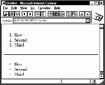 ������ � ��������� HTML