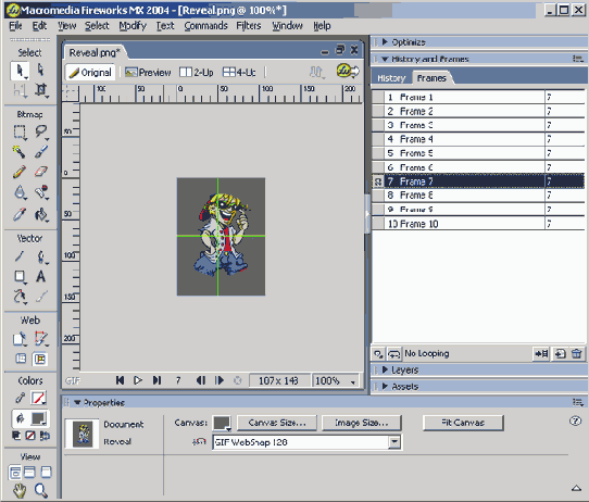 Объекты расположены по кругу и готовы к созданию анимации