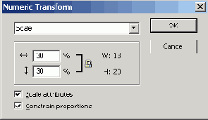 Числовое преобразование в Fireworks