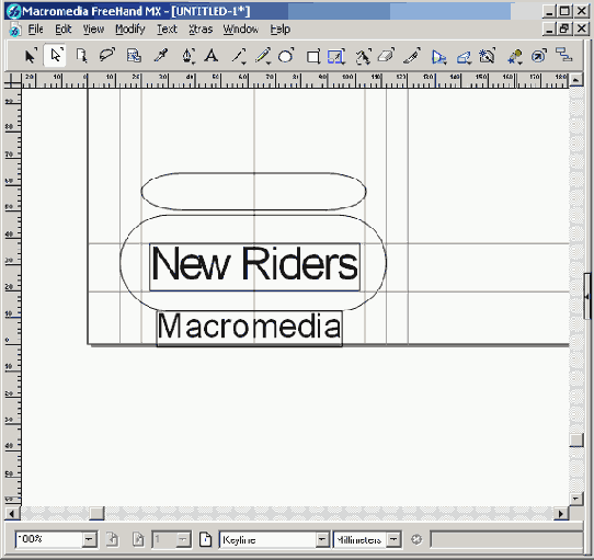 Фигуры и текст созданы во FreeHand