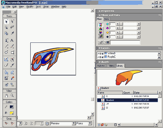 Символы легко экспортируются из FreeHand во Flash