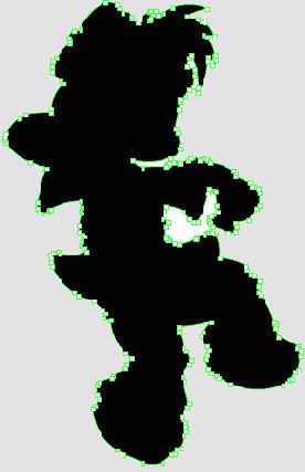 Танцор преобразован в векторную фигуру залитую черным цветом