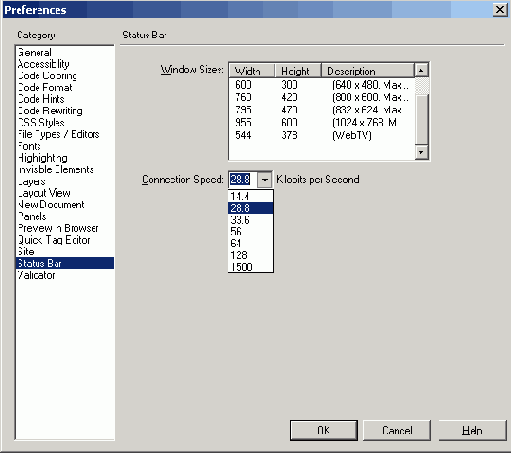 В диалоговом окне Preferences