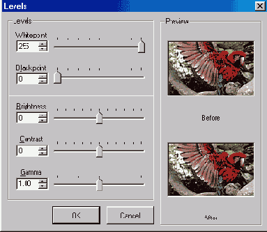 Инструменты настройки яркости, контрастности и гаммы