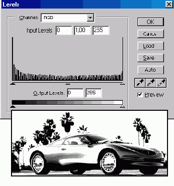 Диалоговое окно Levels