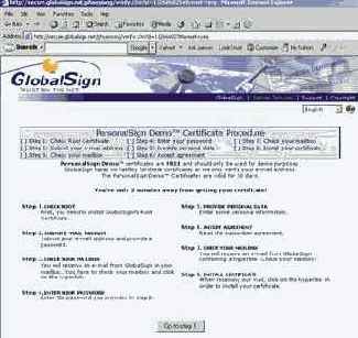 ������� �� ����������� ���� Certificates 