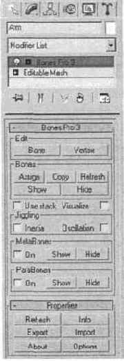 �������� ��������� ������� � �������������� Bones Pro