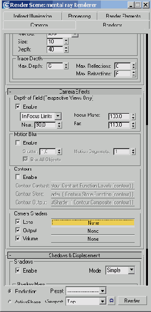 �������� ������� ������� �������� ���������� ������������� mental ray
