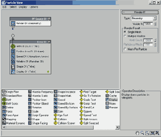 ������ � ������� Particle Flow