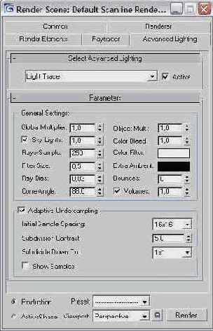 ��������� �������� Light Tracer � ���������� Skylight