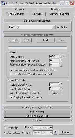 ���������� ��������� Radiosity � ����� �����������