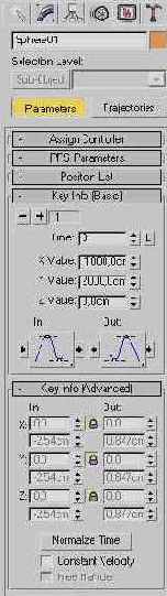 ���� ������� Key Info � ������ ��������� ������ Motion