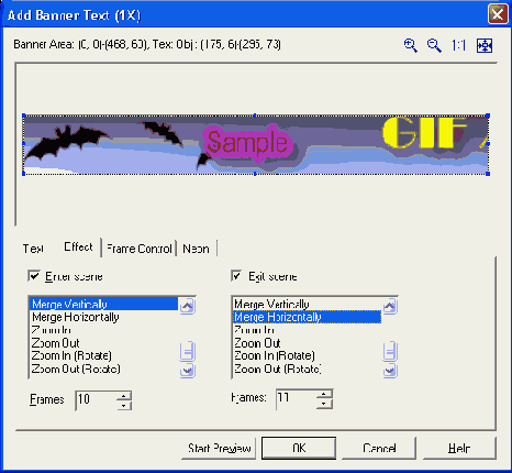 ���� Add Banner Text