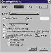 После создания стиля походки можно
