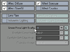 ��������� �������� ��������� Linear/Area Light Quality ����� ��������� ����� �������