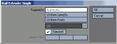 ������������� ����������� Rail Extrude