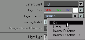 ����������� ��������� Intensity Falloff