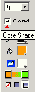 Опция Close Shape (Замкнуть Фигуру)