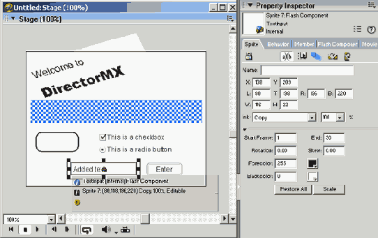 Практическое упражнение 2.1: Использование основных инструментов Director'a