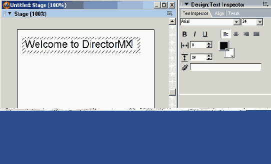 Практическое упражнение 2.1: Использование основных инструментов Director'a