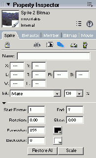 Практическое упражнение 4.1: Работа со спрайтами
