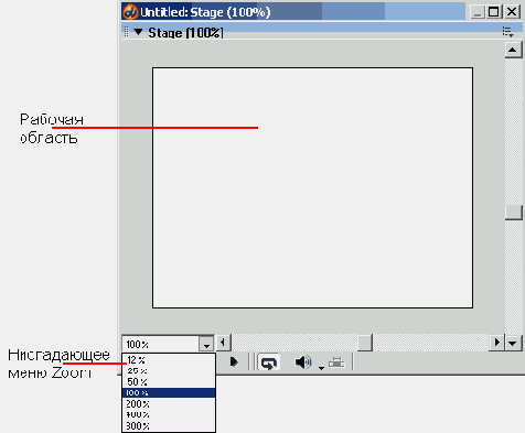 Сцена и рабочая область