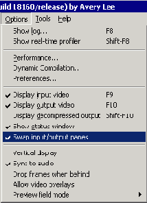 VirtualDub: дальнейшая работа с видеозаписью