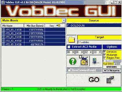 VobDec GUI.