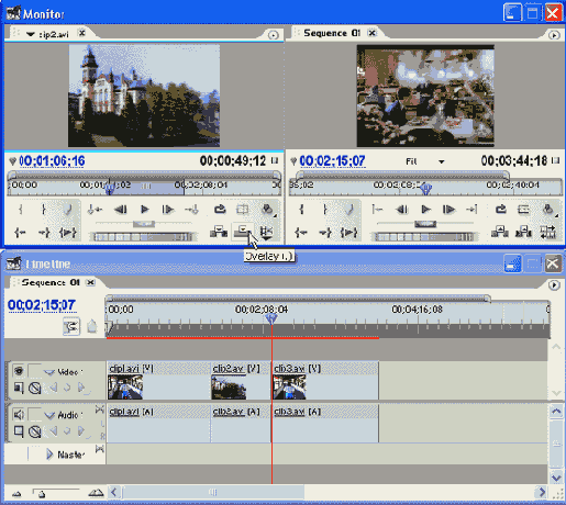 Наложение клипа на фильм