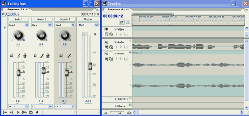 Интерфейс окна Audio Mixer