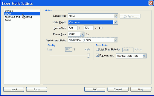 Установки экспорта