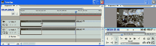 Подгонка клипа в окне Timeline