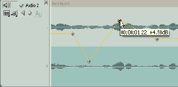 Редактирование маркеров громкости