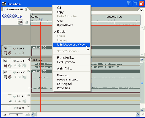 Связывание и развязывание клипов