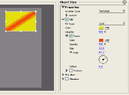Заливка с бликом (подсветкой)