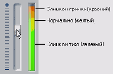 Укажите громкость записываемого звука