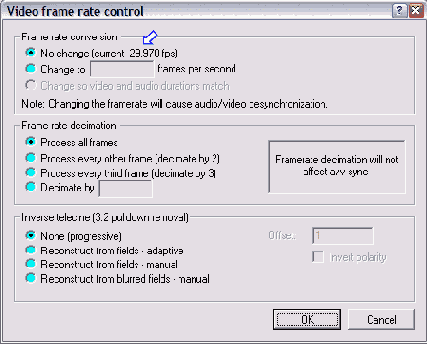 Не идеальный вариант - AVI файлы имеют различный FPS.