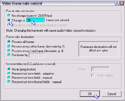 Не идеальный вариант - AVI файлы имеют различный FPS.