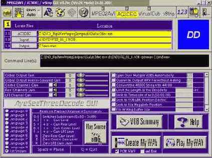 Ac3dec предназначен для перекодировки ac3