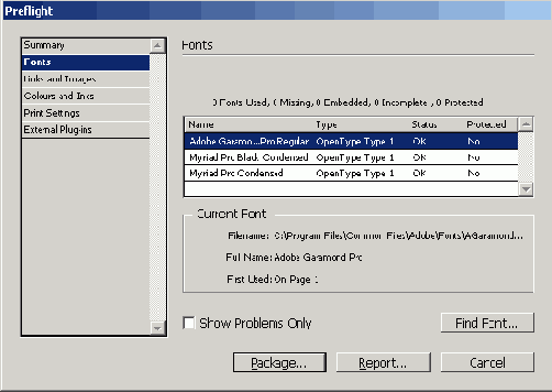 ���������� ������ Show Problems Only 