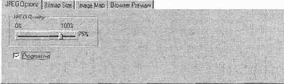 ������� JPEG Options ����������� ���� ������� ��������