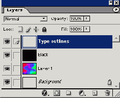 �������� ��� ���� ����� ���� � ��������� ��� ��� Type Outlines (��������� ������)