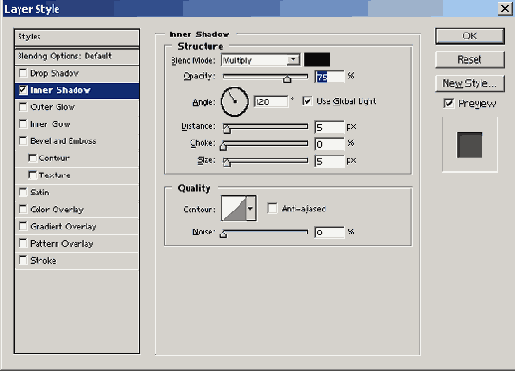 �������� �� ������ Add Layer Style